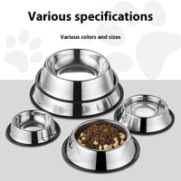 HKM-4380605 Stainless Steel Non-Slip Dog Bowl - Anti-Fall Design for Pets