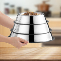 HKM-4380605 Stainless Steel Non-Slip Dog Bowl - Anti-Fall Design for Pets