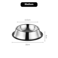 HKM-4380605 Stainless Steel Non-Slip Dog Bowl - Anti-Fall Design for Pets
