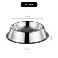 HKM-4380605 Stainless Steel Non-Slip Dog Bowl - Anti-Fall Design for Pets