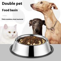 HKM-4380605 Stainless Steel Non-Slip Dog Bowl - Anti-Fall Design for Pets