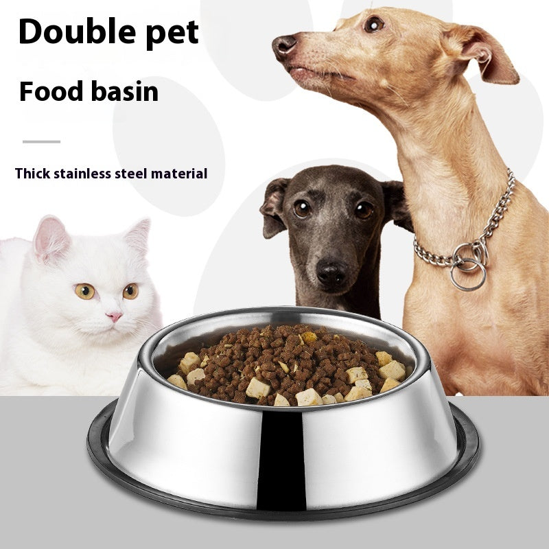 HKM-4380605 Stainless Steel Non-Slip Dog Bowl - Anti-Fall Design for Pets