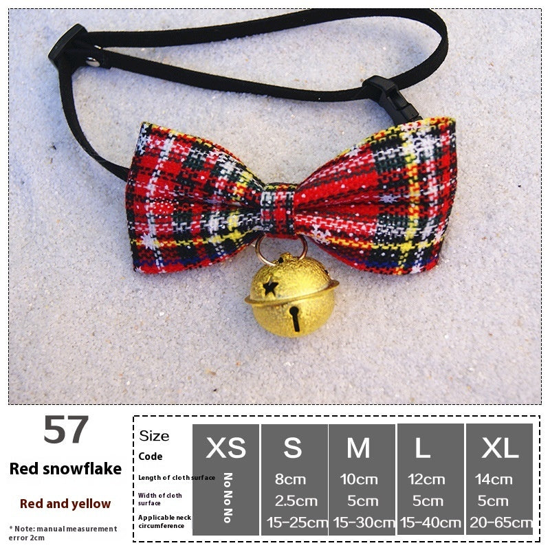 HKM-4380989 Pet Holiday Dress Up Scarf with Butterfly Bow Tie - Various Festive Colors Available
