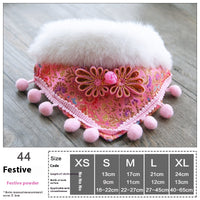 HKM-4380989 Pet Holiday Dress Up Scarf with Butterfly Bow Tie - Various Festive Colors Available