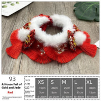HKM-4380989 Pet Holiday Dress Up Scarf with Butterfly Bow Tie - Various Festive Colors Available