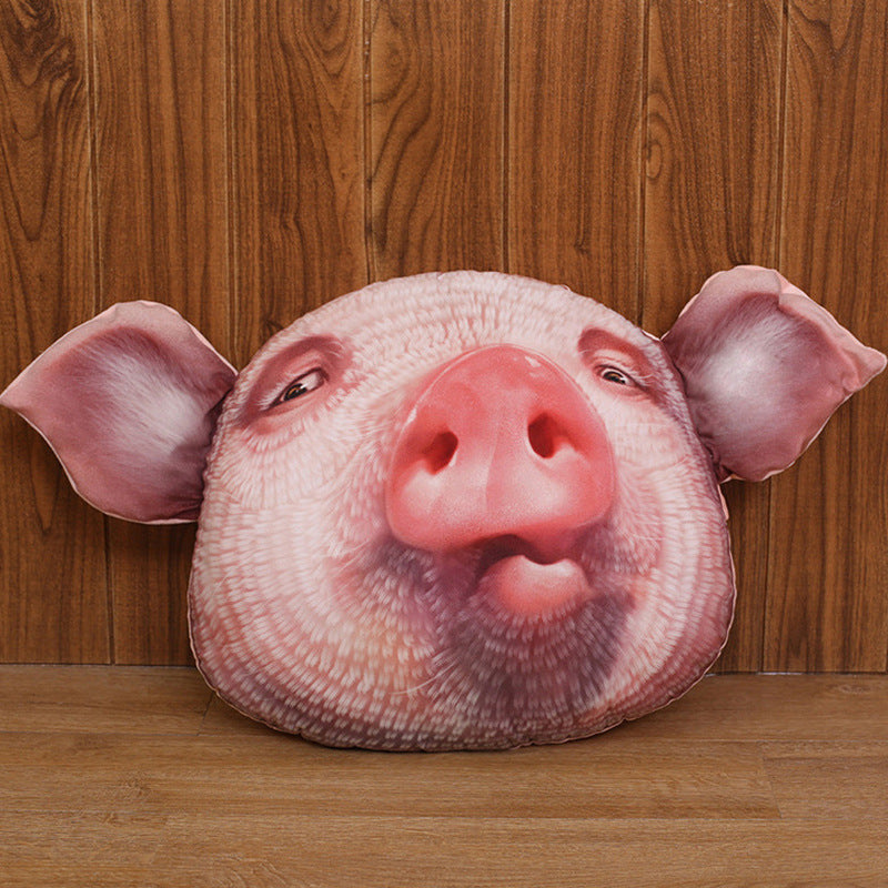 HKM-438099 Cotton Pig Head Plush Doll with PP Cotton Filling