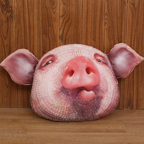 HKM-438099 Cotton Pig Head Plush Doll with PP Cotton Filling