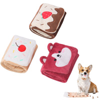 HKM-4381245 Interactive Pet Foraging Snuffle Mat - Plush Slow Feeder with Sound and Molar Puzzle Features