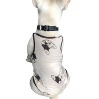 HKM-4382781 Cartoon Cat Costume Vest for Small Dogs & Cats - Bamboo Cotton, White/Rice, Sizes S-4XL