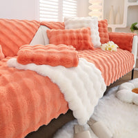 HKM-438355 Bubble Velvet Fleece Cushion Cover - Modern Non-Slip Sofa Cushion, Various Colors Available