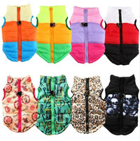 HKM-438355 Cozy Striped Dog Jacket for Autumn and Winter with Traction Buckle and Comfortable Fit