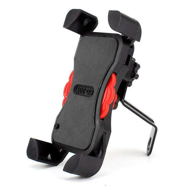 HKM-438355 Universal Mobile Phone Holder with Charging for Motorcycle and Bicycle - Auto Lock Design, 360° Rotation, Waterproof USB Interface