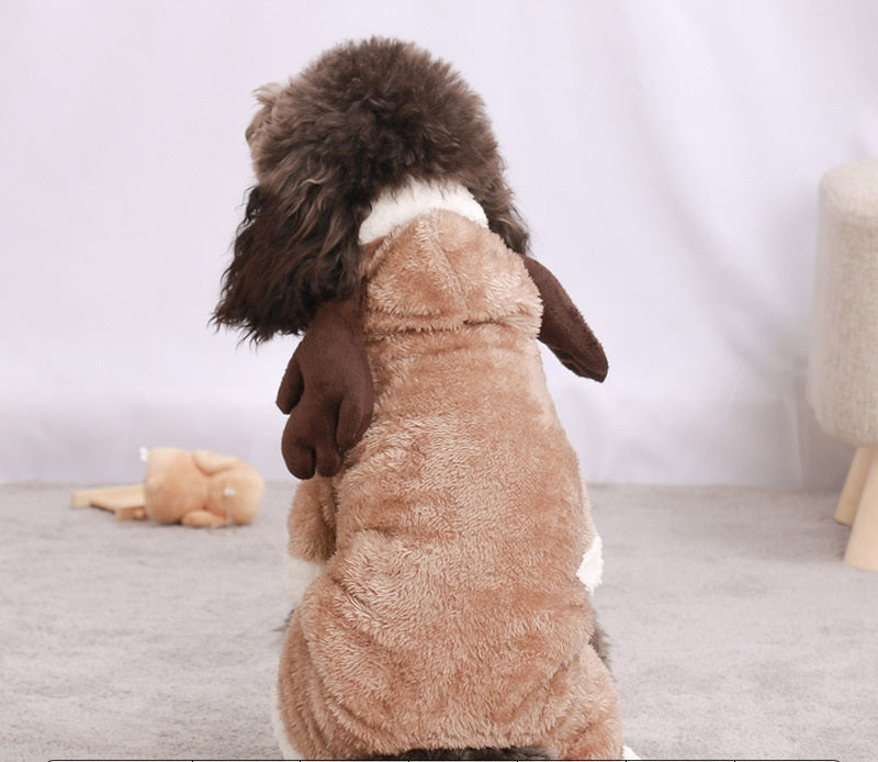 HKM-4384573 Cozy Cartoon Coral Fleece Dog Costumes for Autumn and Winter