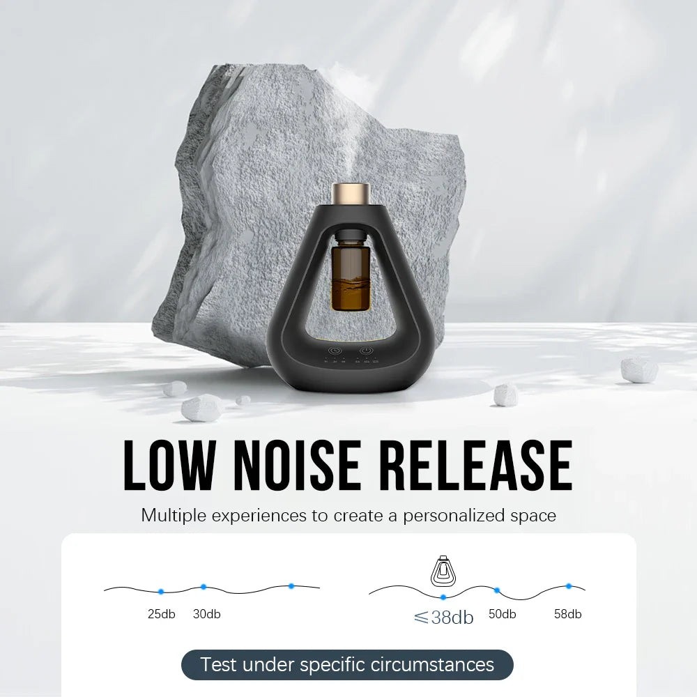 HKM-438483 Mini Pure Nebulizing Essential Oil Aroma Diffuser - Portable Waterless Humidifier for Home Use