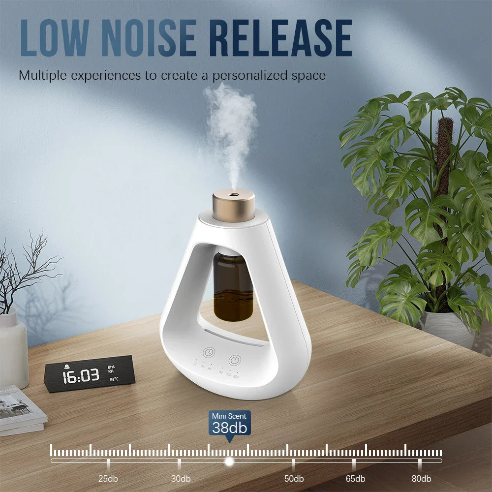 HKM-438483 Mini Pure Nebulizing Essential Oil Aroma Diffuser - Portable Waterless Humidifier for Home Use