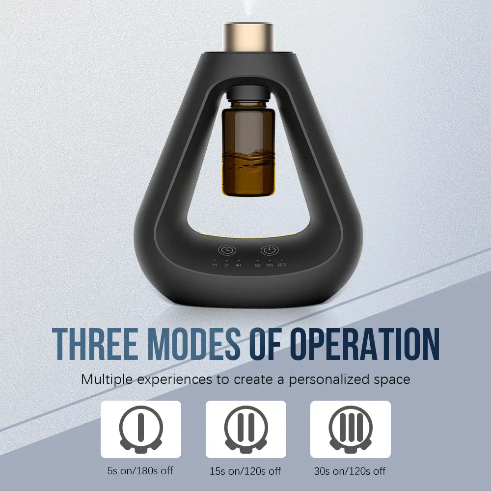 HKM-438483 Mini Pure Nebulizing Essential Oil Aroma Diffuser - Portable Waterless Humidifier for Home Use