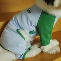 HKM-4384957 Cozy Fleece Pet Jumpsuits for Small Dogs and Cats - Cute Cartoon Patch Design