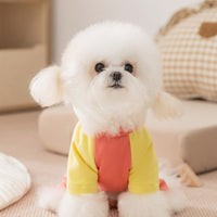 HKM-4384957 Cozy Fleece Pet Jumpsuits for Small Dogs and Cats - Cute Cartoon Patch Design