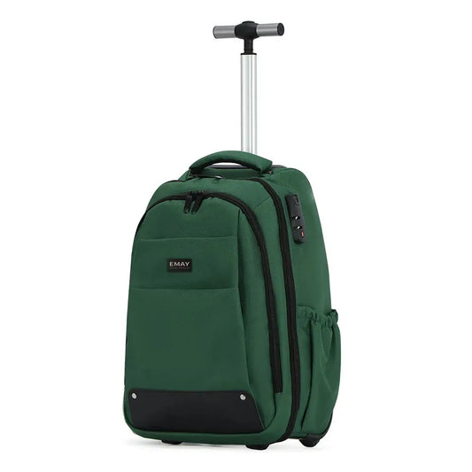 HKM-438611 Custom Carry-On Trolley Backpack with Wheels for Air Travel