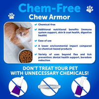 HKM-4386237 Natural Flea and Tick Prevention Soft Chews for Cats and Kittens, Daily Vitamin Supplement, 135 Treats