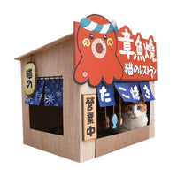 HKM-4386365 Japanese Style Cat Scratch Board with Grilled Octopus Ball Design