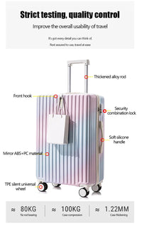 HKM-438675 Three-Piece Multifunctional Luggage Set for Kids - Durable ABS Trolley Travel Bags