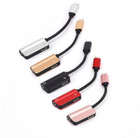 HKM-438675 iPhone Compatible 3.5mm AUX & Lightning Charging Adapter - Dual Function Audio Splitter