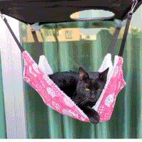 HKM-4387773 Breathable Cotton Linen and Lamb Velvet Pet Hammock, Multiple Sizes Available