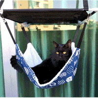 HKM-4387773 Breathable Cotton Linen and Lamb Velvet Pet Hammock, Multiple Sizes Available
