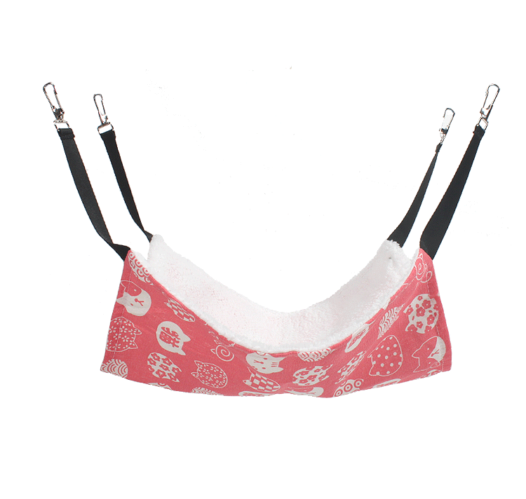 HKM-4387773 Breathable Cotton Linen and Lamb Velvet Pet Hammock, Multiple Sizes Available
