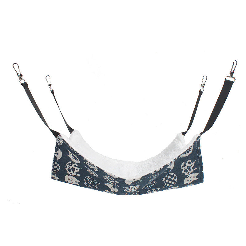 HKM-4387773 Breathable Cotton Linen and Lamb Velvet Pet Hammock, Multiple Sizes Available
