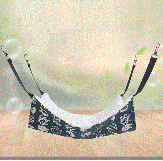 HKM-4387773 Breathable Cotton Linen and Lamb Velvet Pet Hammock, Multiple Sizes Available