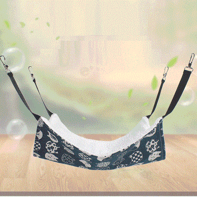 HKM-4387773 Breathable Cotton Linen and Lamb Velvet Pet Hammock, Multiple Sizes Available