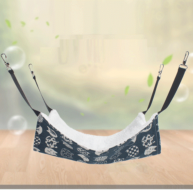 HKM-4387773 Breathable Cotton Linen and Lamb Velvet Pet Hammock, Multiple Sizes Available