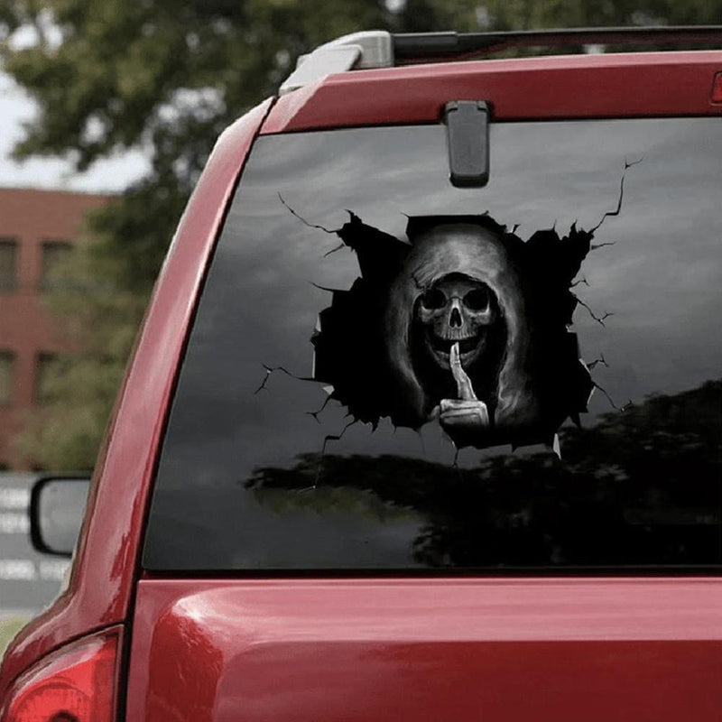 HKM-439059 Halloween Skull Waterproof Wall Sticker for Decorative Touch