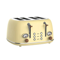 HKM-439187 Stainless Steel Electric 4-Slice Bread Toaster with Removable Crumb Tray