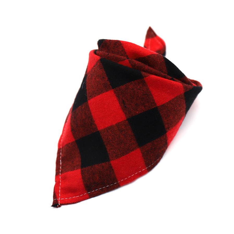HKM-439187 Thick Cotton Flannel Triangle Scarf - 40x40x58cm