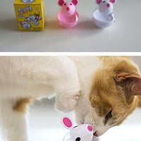 HKM-4392125 Leaky Tumbler Ball for Cats - Interactive Mouse Design, 5cm Diameter, 7cm Height, 33.6g