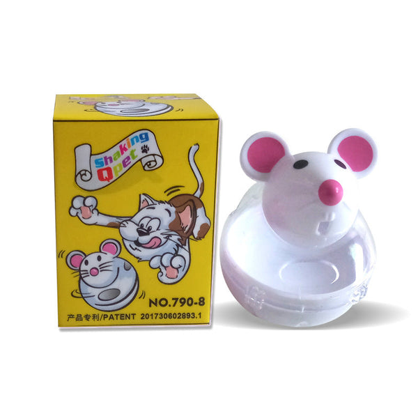 HKM-4392125 Leaky Tumbler Ball for Cats - Interactive Mouse Design, 5cm Diameter, 7cm Height, 33.6g