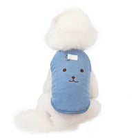 HKM-4392509 Cozy Cotton Pet Dog Vest with Bear Embroidery for Autumn and Winter
