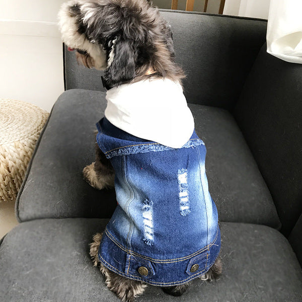 HKM-4394301 Washed Denim Casual Vest in Blue and Black, Sizes S to 4XL