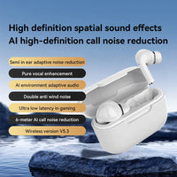 HKM-439443 True Wireless Earphones E17 with Bluetooth 5.3, Waterproof In-Ear Headset, Built-in Microphone for Gaming and Phone Use