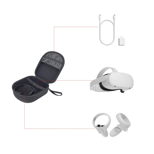 HKM-439507 Compact Storage Bag for Oculus Quest / Quest 2 VR System - Lightweight Carrying Case