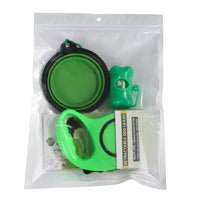 HKM-4395709 Folding Dog Bowl with Traction Rope Set for Easy Outdoor Adventures