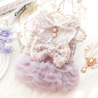 HKM-4396477 Princess Style Gauze Skirt for Small Dogs in Light Purple, Mint Green, Watermelon Pink