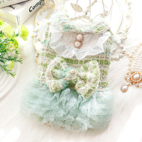HKM-4396477 Princess Style Gauze Skirt for Small Dogs in Light Purple, Mint Green, Watermelon Pink
