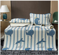 HKM-439763 Cool Summer Ice Silk Folding Mat with Free Pillowcases - Multiple Sizes Available