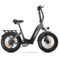 HKM-439763 Electric Fat Tire City Bike, 20 Inch, 250W Rear Hub Motor, 7-Speed, 48V Lithium Battery, Hydraulic Disc Brake, Eco-Friendly