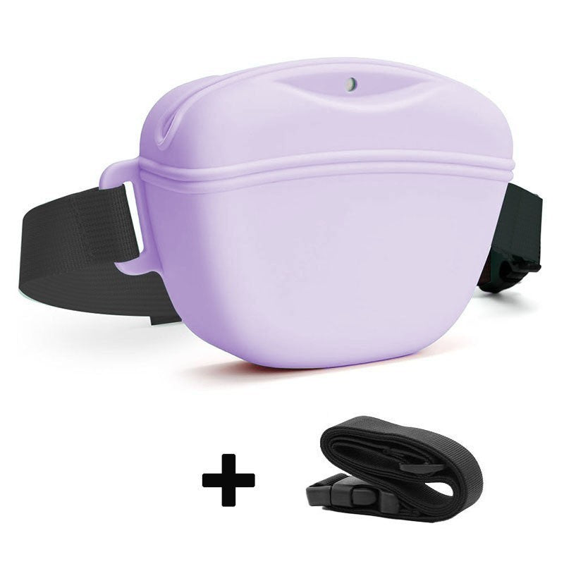 HKM-4398141 Portable Silicone Dog Training Waist Bag with Belt - Multiple Colors Available