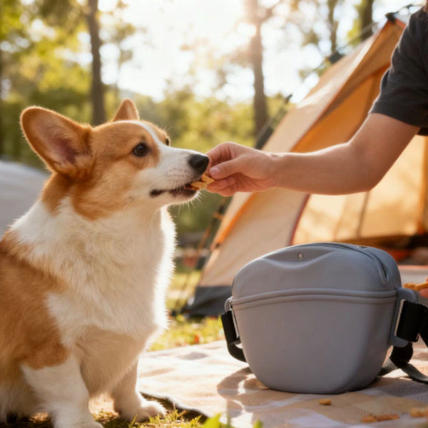 HKM-4398141 Portable Silicone Dog Training Waist Bag with Belt - Multiple Colors Available
